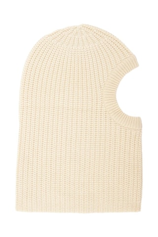 Pasamontañas de cachemir y lana merino - Beige