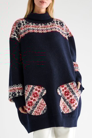 Jersey de lana - Azul marino