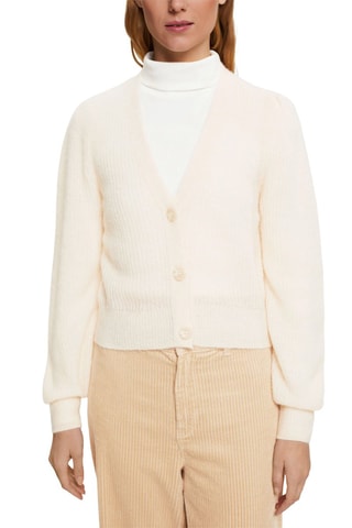 Casaco de malha em lã e alpaca - Bege