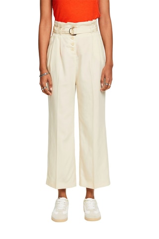 Pantalón 7/8 de tiro alto - Beige