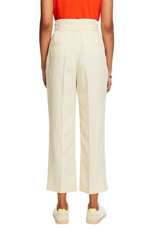 Pantalón 7/8 de tiro alto - Beige