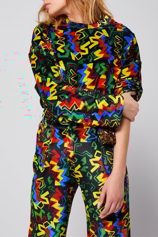 Pantalón wide leg - 
Negro