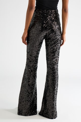 Pantalón flare de tiro alto - Negro