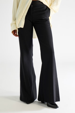 Pantalón bootcut de algodón orgánico - Negro