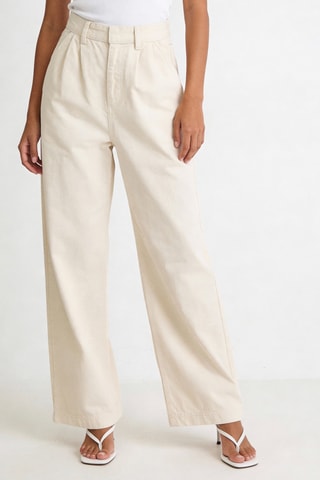 Pantalón de algodón orgánico - Marfil