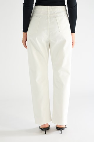 Vaquero de algodón orgánico de tiro alto - Blanco