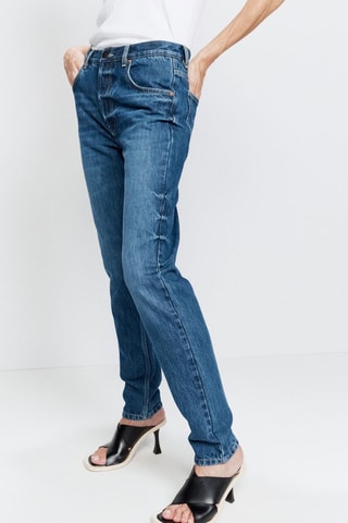 Vaquero skinny fit de algodón orgánico - Azul