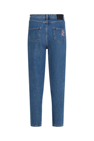 Vaquero mom de tiro alto - Azul