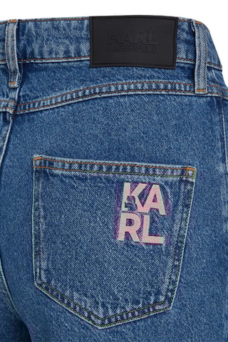 Vaquero mom de tiro alto - Azul