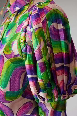 Camisa Lex - Verde y violeta