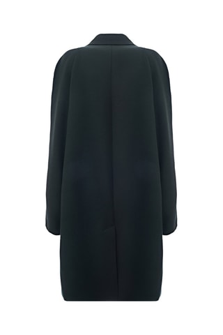 Abrigo de mohair y lana virgen - Verde oscuro