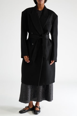 Abrigo de lana - Negro