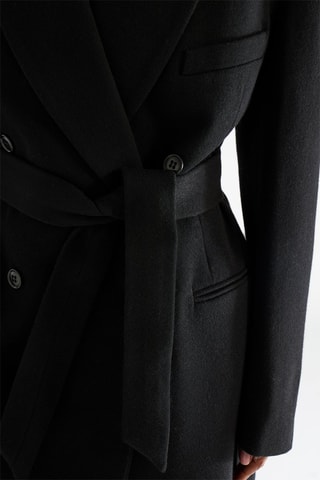 Abrigo de lana - Negro