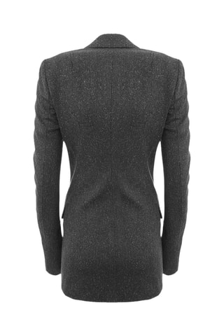 Chaqueta de lana y seda - Gris jaspeado