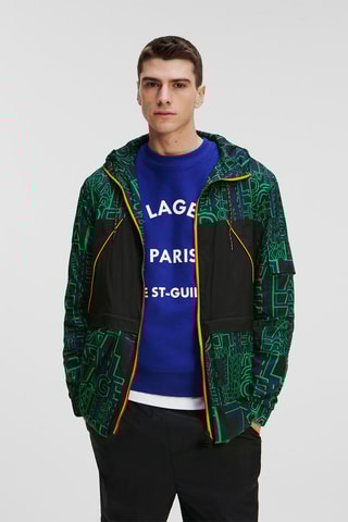 Cortavientos con capucha 2 en 1 - Verde