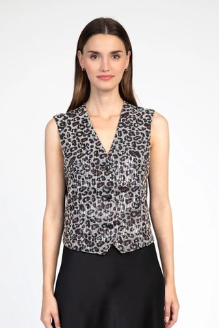 Chaleco de traje - Negro y crudo