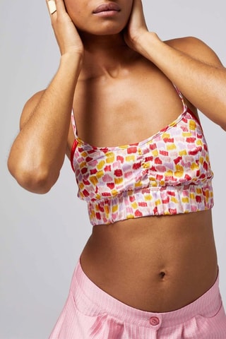 Sujetador deportivo - Blanco y rojo