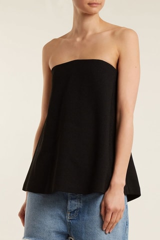 Top bustier - Negro