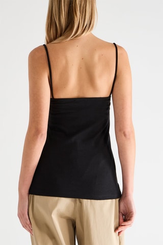 Top de seda - Negro