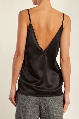 Top de seda - Negro