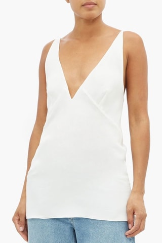 Top de seda - Beige - Raey