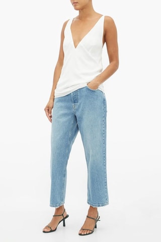 Top de seda - Beige - Raey