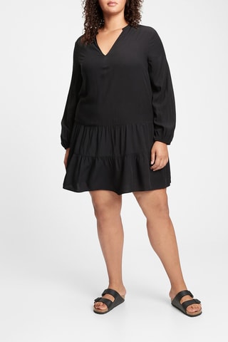 Vestido evasé - Negro