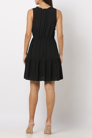 Vestido evasé - Negro