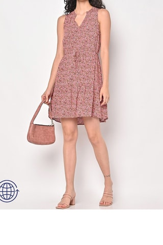 Vestido evasé - Rosa