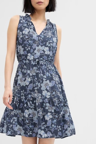 Vestido evasé - Azul