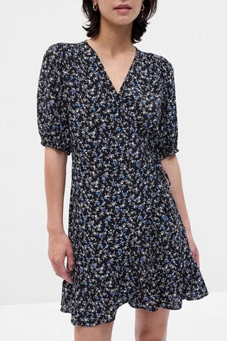 Vestido cruzado - Negro