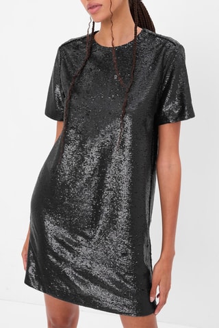 Vestido recto - Negro