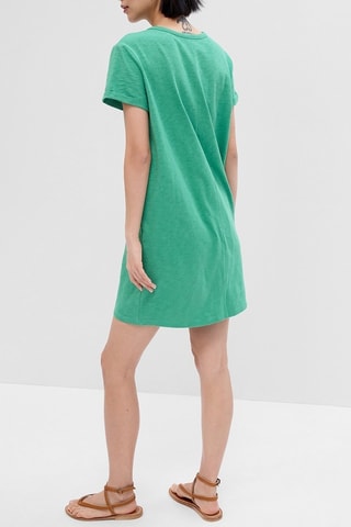 Vestido camiseta - Verde agua jaspeado