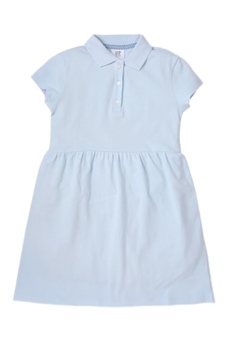 Vestido de algodón orgánico - Celeste