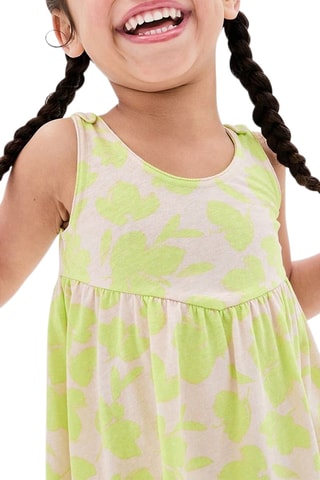 Vestido sin mangas - Amarillo y beige