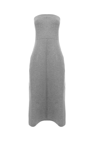 Vestido bustier de lana - Gris - Raey