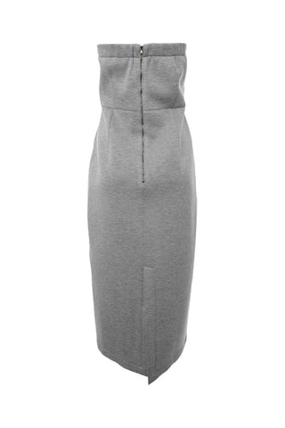 Vestido bustier de lana - Gris - Raey