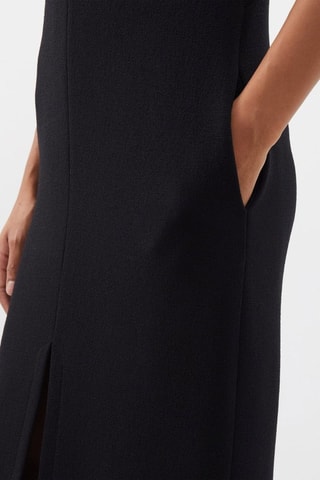 Vestido recto de lana - Negro - Raey