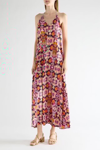 Vestido largo sin mangas - Fucsia