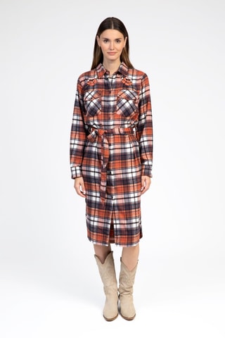 Vestido camisero - Coral