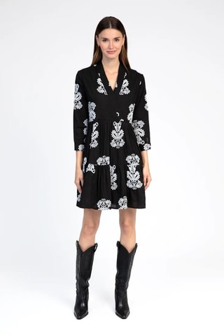 Vestido evasé - Negro