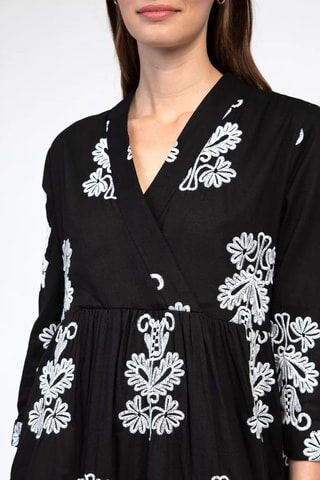 Vestido evasé - Negro