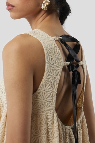 Vestido sin mangas Sperone - Beige