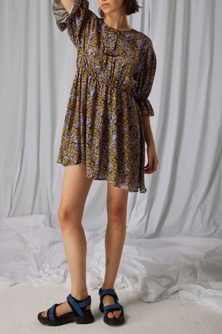 Vestido Beausserie - Camel y lavanda