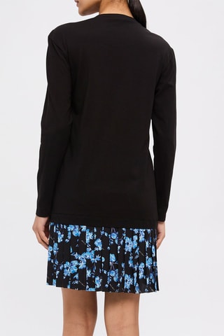 Vestido efecto doble prenda - Negro