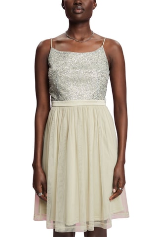 Vestido evasé - Verde agua