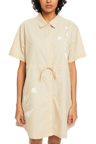 Vestido camisero - Beige