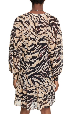 Vestido - Beige y negro