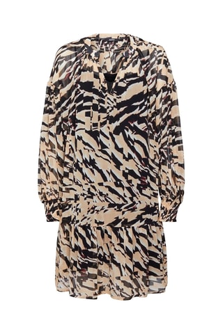 Vestido - Beige y negro