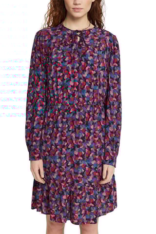 Vestido - Rosa y azul cobalto